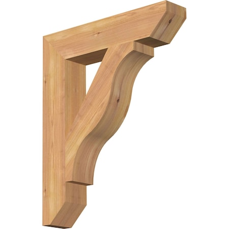 Ekena Millwork Funston Slat Smooth Bracket, Western Red Cedar, 3 1/2"W x 18"D x 22"H BKT04X18X22FST06SWR